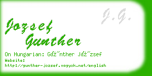 jozsef gunther business card